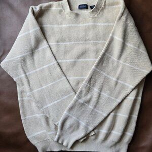 IZod Vintage Men's Light Tan Crew Neck Sweater Size L